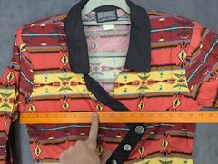 Roughrider 2 Piece Jacket & Crinkle Skirt Womens M Southwest Design USA Vintage