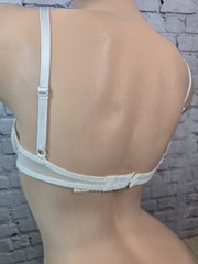 Vintage 80’s Victoria’s Secret 32B Bra Sexy 90s White Floral Sheer Classic Rare