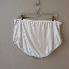 Vintage Vanity Fair Nylon Brief Panty Satin 10/3XL white granny 16345