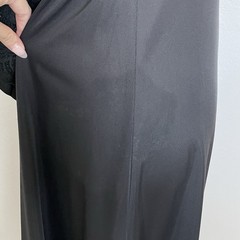 vintage Jolie nylon black lace wide sleeves long nightie robe S