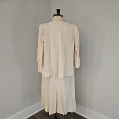 1920s John Wanamaker Deco Flapper Dress with Jacket Sash & Belt Cut Out Shoulder