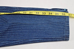 Vintage Jordache Jeans 26 x 26.5 80s Blue Light Blue Pin Stripes High Waist
