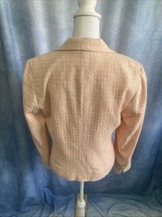 Vintage 90s Emma James Liz Claiborne Pink Tweed Blazer Jacket Fits Modern Small