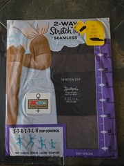 Vintage Kmart 2 Way Stretch Top Seamless Stockings Size 10 1/2 X 33 Greymist