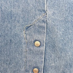 Vivaldi Vintage Denim Maxi Skirt Blue High Waisted Western Button Back Size 10