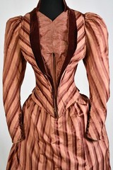 VICTORIAN FRENCH 2 PIECE VISITING DRESS WITH PARIS LABEL, 1890s