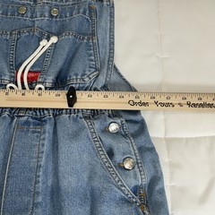Vintage Gitano Denim Blue Jean Bib Shortalls 80s Womens Size M Hipster Festival