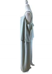 Vtg Ursula Of Switzerland Dress Womens Plus Size 18 Formal Sea Foam Coat Luxury