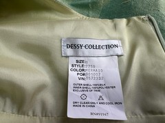 Vintage 1990s Green Formal Silk Dress Demetrios Dessy Collection