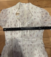 Gunne Sax by Jessica Vintage 1970s Victorian Maxi Dress Floral Lace