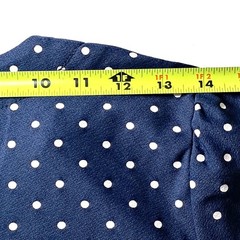 Vintage Polka Dot Mini Dress Womens Size 10 Navy Blue Ruffle Tabby of California
