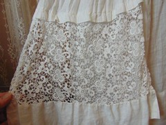Edwardian 1910s Embroidered White Cotton Organdy Tea/Lawn/ Graduation Dress 26W
