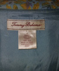 Vtg 100% Flowing Silk Tommy Bahama Women’s Swim Suit Beach Cover Up! Sz 10+!
