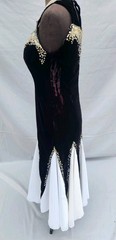Vintage Sterling by Stone Ferris Black/White Evening Gown/Dress Size 8 (Costume)