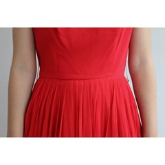 1950s Vintage Deadstock Ro-Nel Red Party Dress Women’s XXS to Extra Small 50s