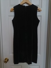 Vintage 90s Gap Women’s Black Velvet Mini Dress Size 4 Little Black Dress