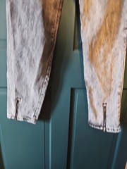 VTG 80s 90s Denim Republic High Waist Acid Wash Jeans Tapered Leg wth Zippers