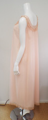 Vintage Odette Barsa Pink Nylon Lace Peignoir Set SMALL New Old Stock Tags Fancy