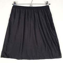 Vintage Donna Karen Intimates Nylon Half Slip Small Spell Out Band Black 17 in