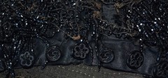 4216 Antique 1880’s Woman’s black beaded/braided bodice, lovely buttons