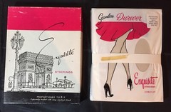 6 Pair’s Pristine EXQUISITE LIGHT GREY Stockings 9 1/2” X 31” Vintage RHT Nylons
