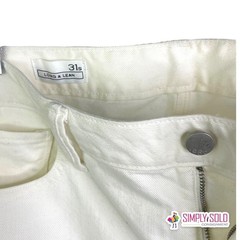 Gap 1969 Women Sz 31s Long And Lean Bootcut Creamy White Jeans Cotton Mid-Rise