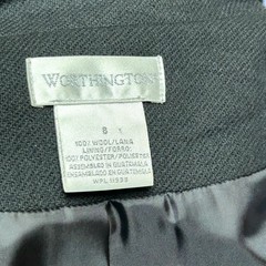 VTG 80s Worthington Black Wool Blazer M Preppy Dark Academia Retro Grunge Boss