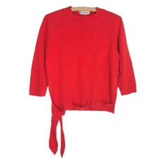 Vintage 1960s Magenta Sweater Tie Belt w Loops 100% Wool Wondamere Pink Pinup M
