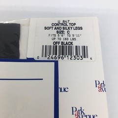 VTG Park Avenue Deluxe Collection Control Top Pantyhose Off Black C 5’6″ – 5’11”