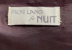 Ricki Lang for Nuit Black Cocktail Party Dress Ruched Side Rhinestones Sz 10