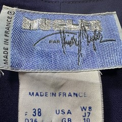 Vintage Iconic Collectible Thierry Mugler Dress 90s Made in France 100% Wool S