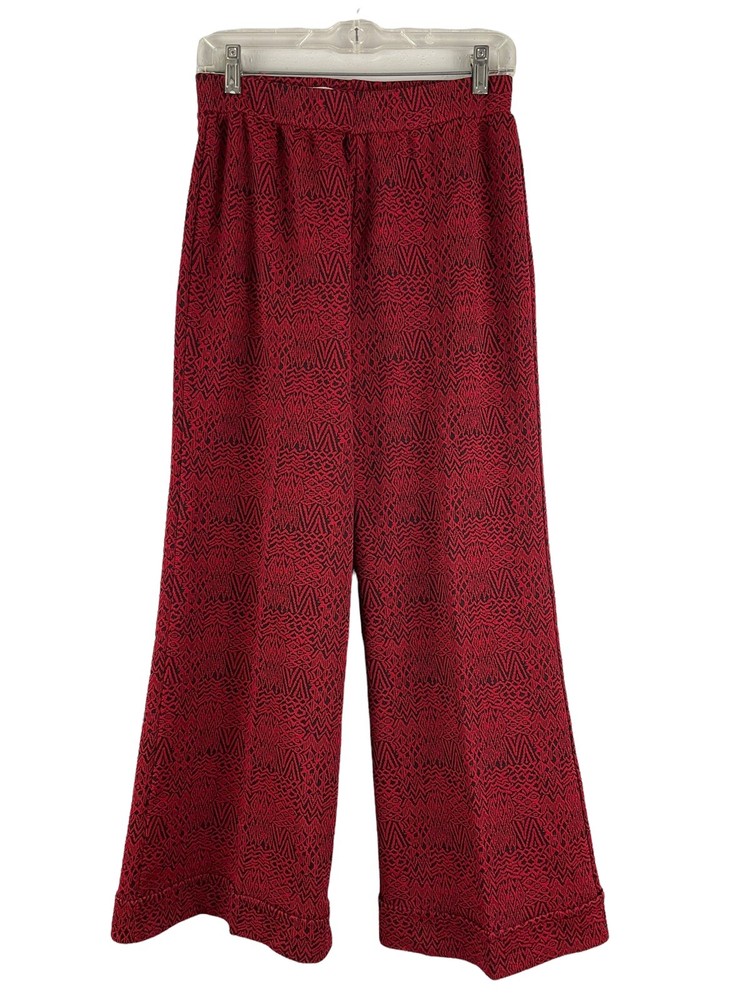 VTG 60s Glenayr Kitten Flare Pants Size M Poly Wool Bell Bottom Cuff High Waist