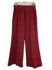 VTG 60s Glenayr Kitten Flare Pants Size M Poly Wool Bell Bottom Cuff High Waist