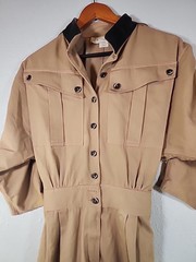 Vintage d. Frank Tan Jumpsuit Size 10 Made In USA 80s 90s 1980s