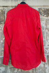 Vintage Ranchwear Red Western Snap Shirt USA Made Pearl Snaps Women’s M