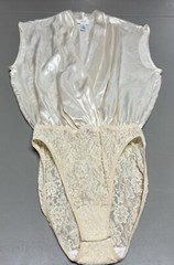 Vintage NWT Talbots Intimates Ivory Bodysuit Lingerie Lace Classic Bridal USA
