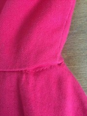 Womens VINTAGE d.FRANK RED PEPLUM DRESS Short Sleeve LEATHER ACCENTS Size 6