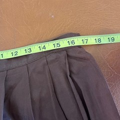 Vintage Tommy Bahama Boho Pleated Embroidered Midi Skirt Brown Size 12
