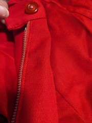 True vintage 70s 80s high rise red side ATLAS zip shorts flat front womens cuff