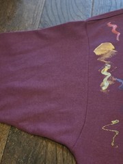 💜🎨Vintage Hand Painted Art Sweatshirt Grecian Goddess One Size 80s 90s OOAK💜