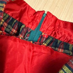Vintage 70s Wool Plaid Pleated Skirt 24 inch waist Talon Zip Size 0 xs
