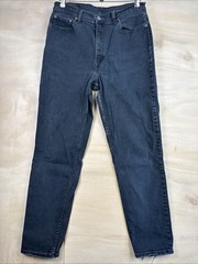 Vintage 80s Levi’s 512 Slim Fit Tapered Black Denim Mom Jeans Women’s Size 14