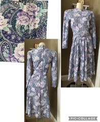 E.D. Michaels Vintage 90’s paisley floral pocket dress long sleeve