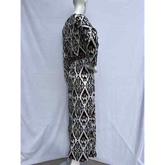 70’s Monochrome Geometric Print Maxi with Neon Blocks