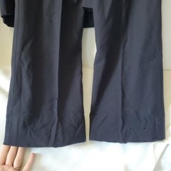 Vtg GUCCI Dark Blue Lana Vergine Fleece Wool Pantsuit Wm Sz 44 Tailored DAMAGED