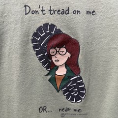 Daria MTV Boot Print Rare Vintage 90s Grunge Stanley Desantis Baby Tee M T-Shirt