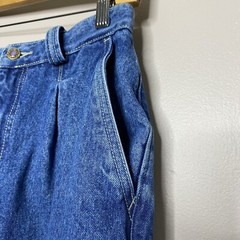 Vintage Bon Jour High Waisted Pleated Blue Jeans Size 14 (27X26)