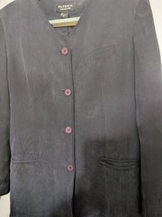 Patrick Collection Black Silk Sheath Dress And 4 Button Jacket Size 12 RN 84985