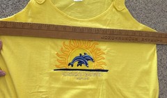 NEW Womens Yellow Cozumel Dolphin Sleeveless Dress/Beach Cover One Size
