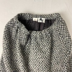 Vtg 70s MJ Seattle Womens XL Gray Mohair Wool Boucle A Line Skirt Made in USA